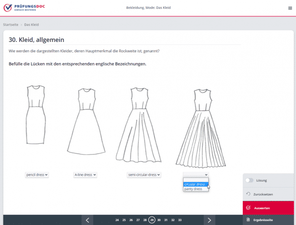 Mode,Bekleidung-Das_Kleid-Beispielaufgaben_2